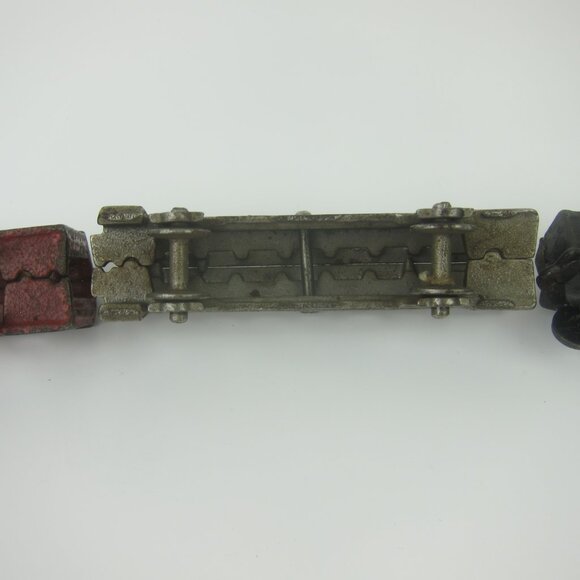 Antique Hubley Cast Iron Toy  Floor Train 3pc Locomotive Tender & Coach RARE - Picture 12 of 15